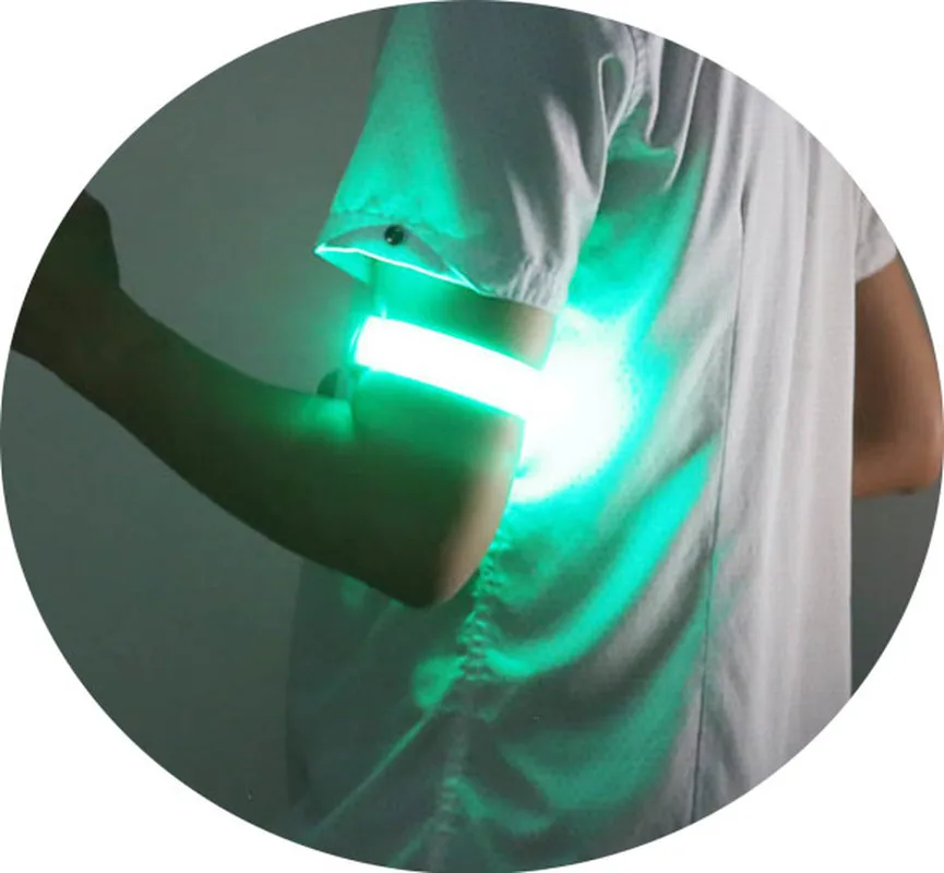 1 упаковка светящиеся браслеты спортивный светодиодный напульсник регулируемый