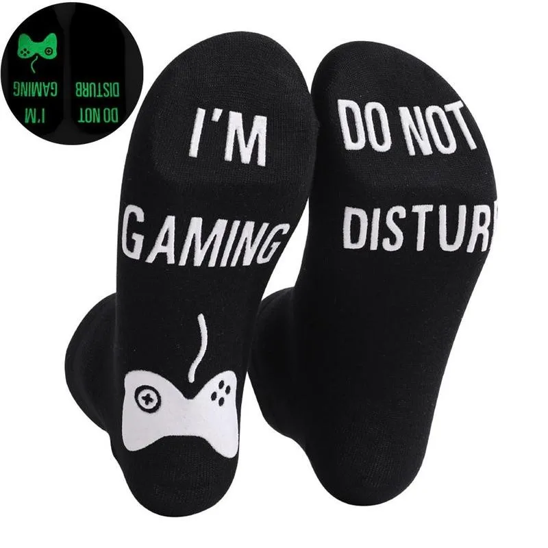

New Letter Printed Style Socks Women Men Funny Unisex Happy Casual Cotton Couple Socks Winter Normal And Luminous Types Socks
