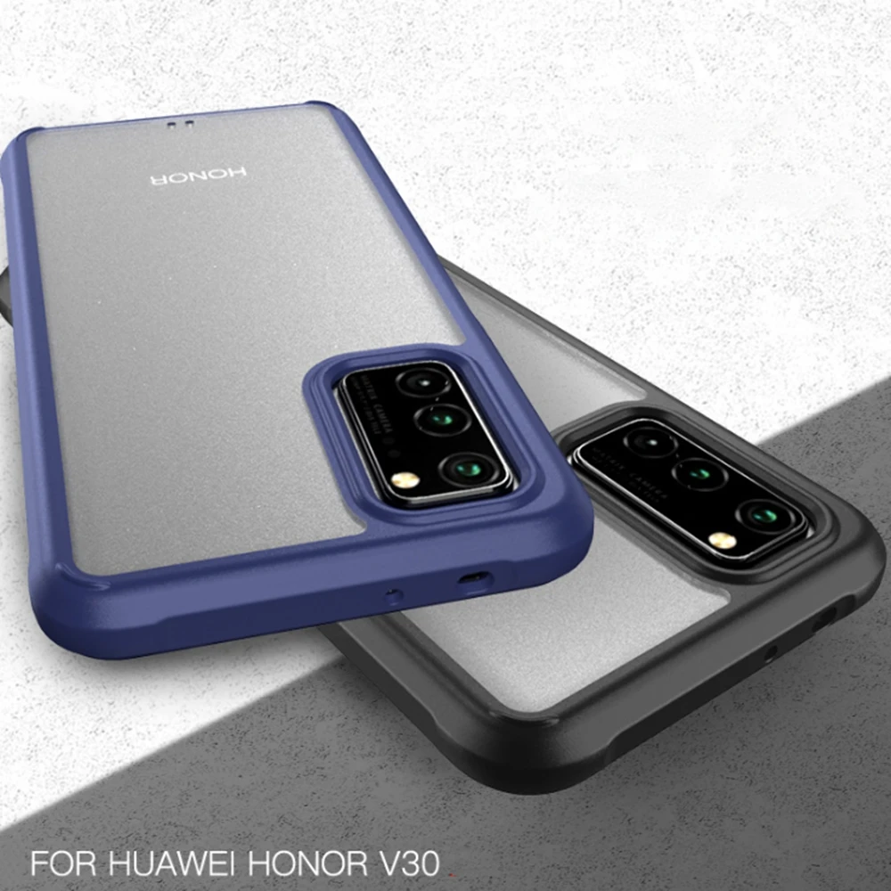Матовый чехол с подушкой безопасности Glory V30 противоударный прозрачный защитный