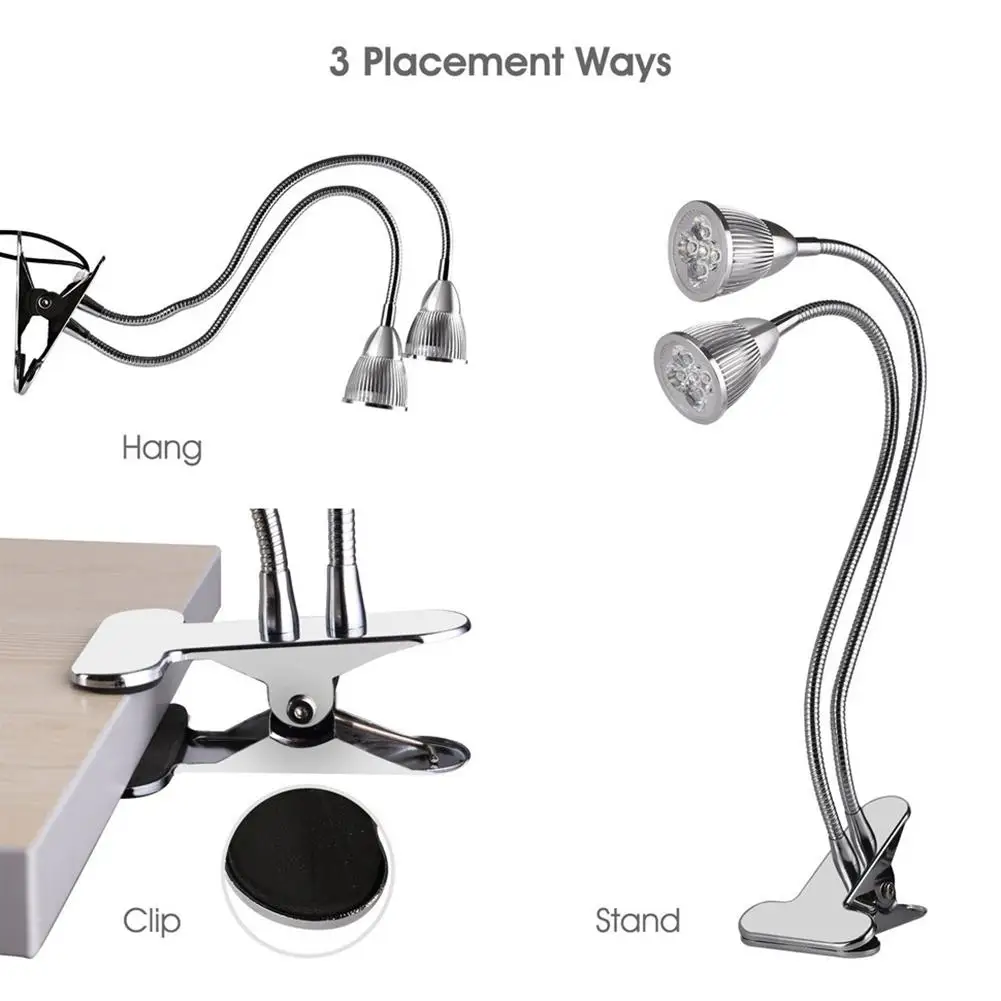 

10W double-headed clip lamp energy saving plant growth supplement light lamp