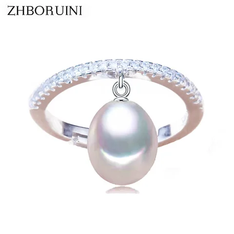 Кольцо женское из серебра 2021 пробы, с натуральным пресноводным жемчугом, Ювелирное кольцо с жемчугом