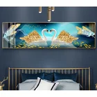 Алмазная живопись Лебедь озеро 2021 Новинка Полный алмаз своими руками Любовь Лебедь простой современный стиль ручная работа точечный алмаз вышивка крестиком