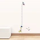 Мультфильм Дисней Микки Минни Рост Диаграмма настенные наклейки для детских комнат домашний декор Высота Мера ПВХ Наклейка на стену росписи художественный плакат