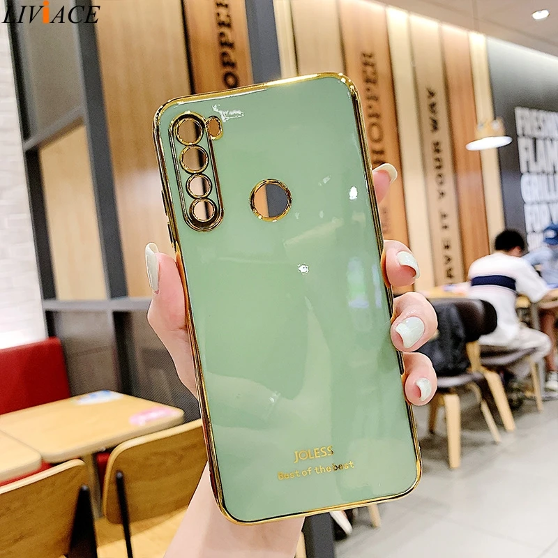 luxury plating silicone phone case on for xiaomi redmi note 8 pro 8t note8 t electroplate gold bumper soft protective back cover free global shipping