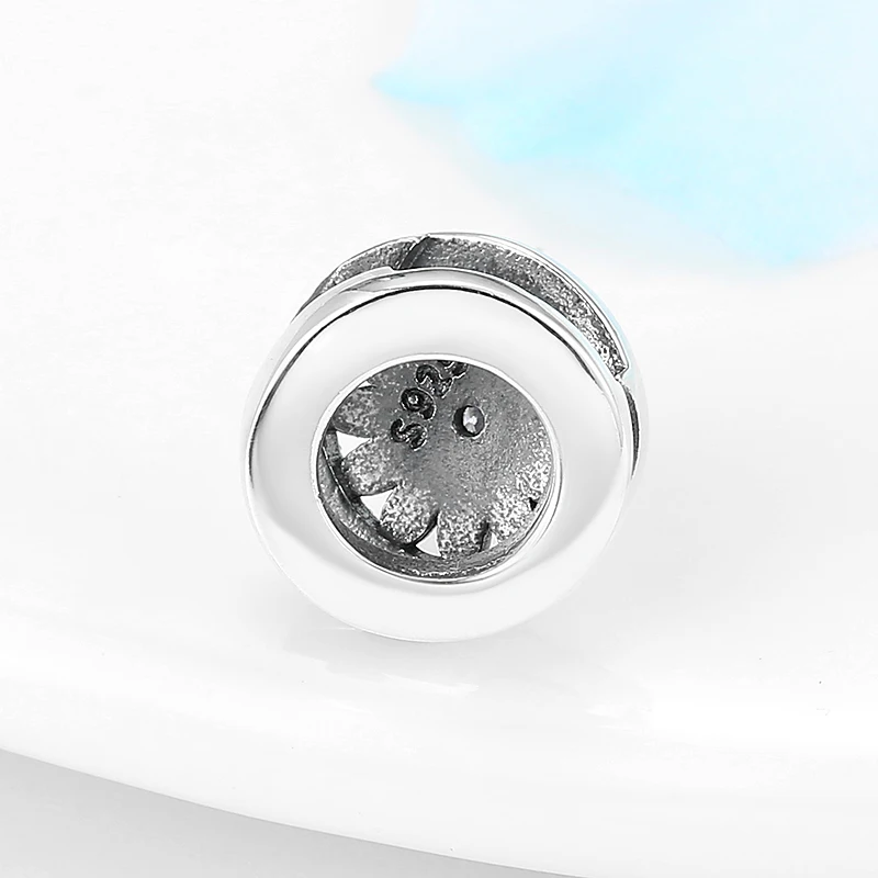 Daisy flowers 925 Sterling Silver zircon Clip Beads clips beads for jewelry making fit reflexions charm Bracelet | Украшения и