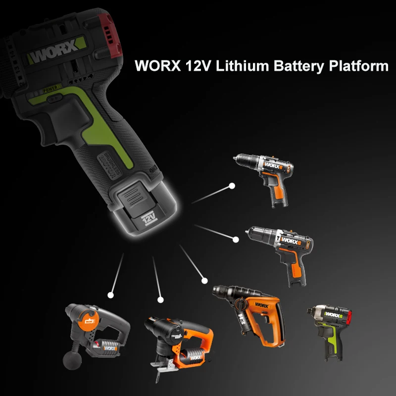 Оригинальный литий-ионный аккумулятор WORX Green 12 В 2 Ач/20 в 4 Ач подходит для всех