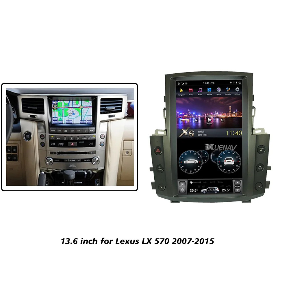 

Auto Radio Player For LEXUS LX570 2007 2008 2009 2010 2011 2012 2013 2014 2015 PX6 13.6 InchCar Multimedia GPS Navigation