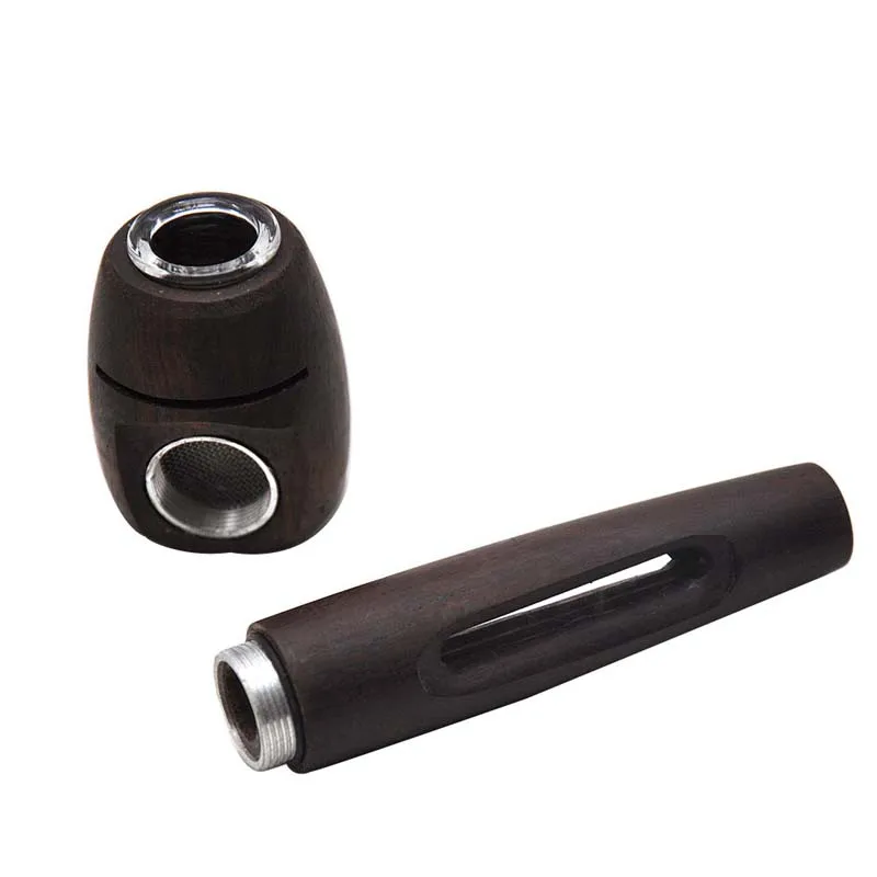 Портативные деревянные курительные трубки съемные стеклянные табачные трубы