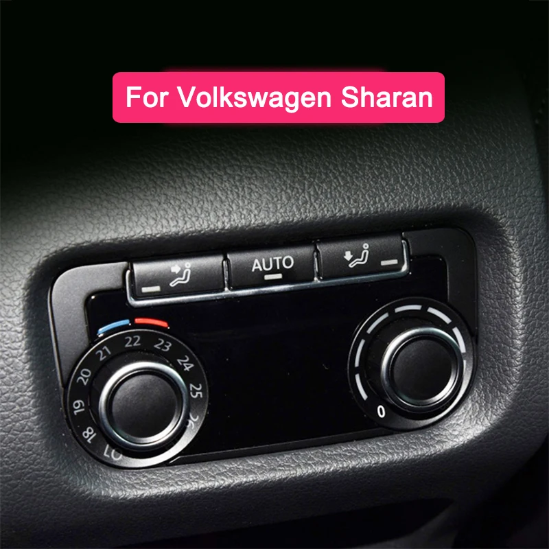 

1Pc Rear Air Conditioning Knob Cover Panel Decorative Cover Plating Ring For Volkswagen Sharan Auto Accessories