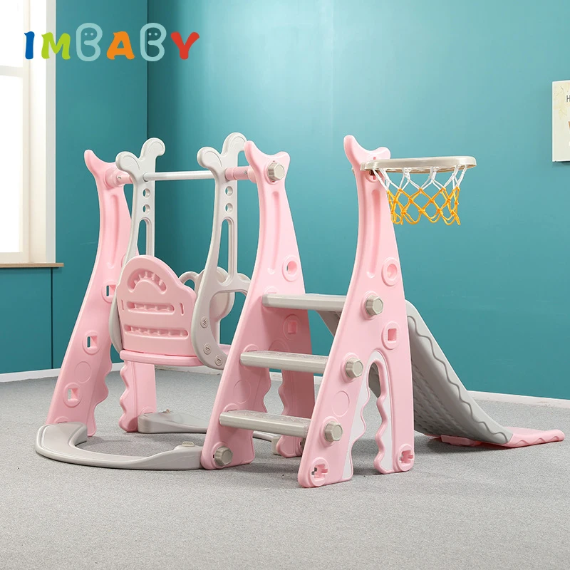 IMBABY детская горка качели и мячи корзина крытая игровая площадка детский сад три в