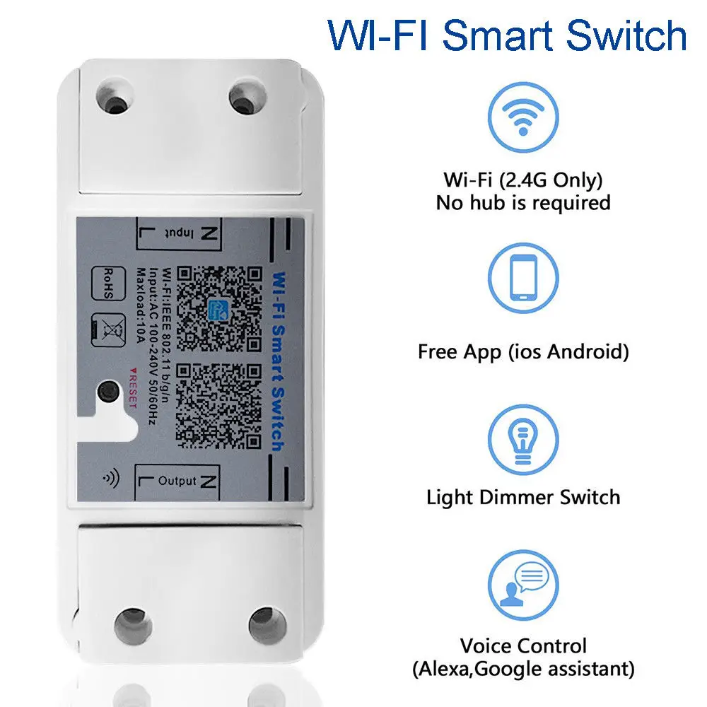 Magic Home Smart WiFi Switch Controller 10A IOS Android APP ON/OFF Timer LED Light for Strip Lamp Bulb AC100-240V | Лампы и освещение