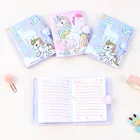 Блокнот Kawaii в виде единорога, шариковая ручка, набор канцелярских принадлежностей, подарок для детей, креативный блокнот для школы и офиса