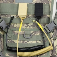 coil sling rope lanyard multi functional enhanced tactical strap lanyard rope spring anti lost military hand bag x3m4