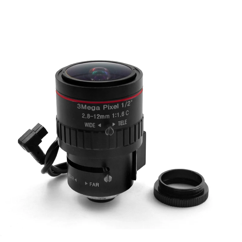 Дорожный объектив для видеонаблюдения 2 8-12 мм ручной зум 1/2 дюйма 3 миллиона