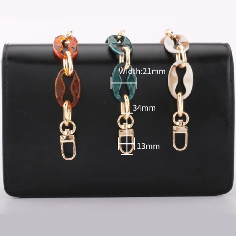 40/60cm Acrylic Bag Chain Bag Strap Removable Bag Accessories Women's High Quality Chain For Bags Purse Chain Bag Handle 2021