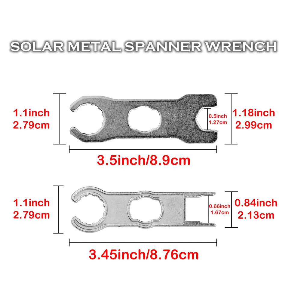 

1 Pair Silver Solar Panel Connector Tool Professional Cable Spanners Photovoltaic Wrench Professional Zinc alloy Tools