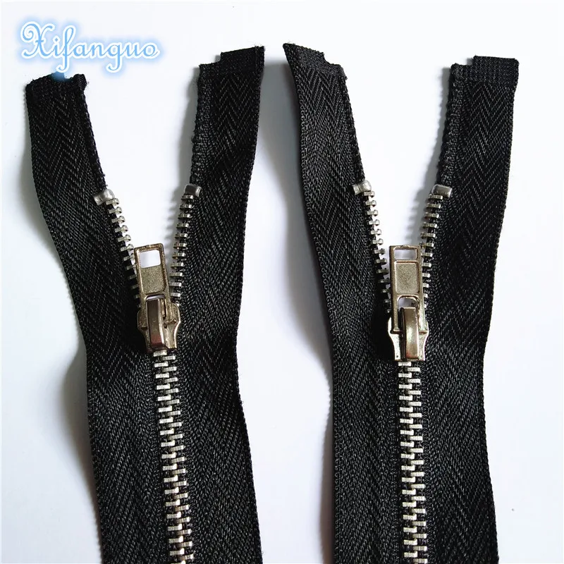 2 шт 15 дюймов 3 #(38 см) серебряный зуб металлический нейлон молния открытый конец |