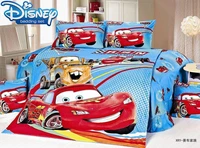 disney mcqueen bedding set cartoon 95 car duvet cover flat sheet and fitted sheet pillow cases single size bed for children