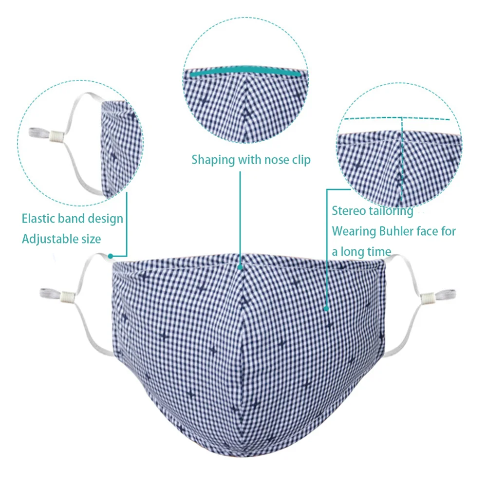 5 шт. Модная хлопковая маска для губ Анти пыль PM2.5 анти Пылезащитная ткани