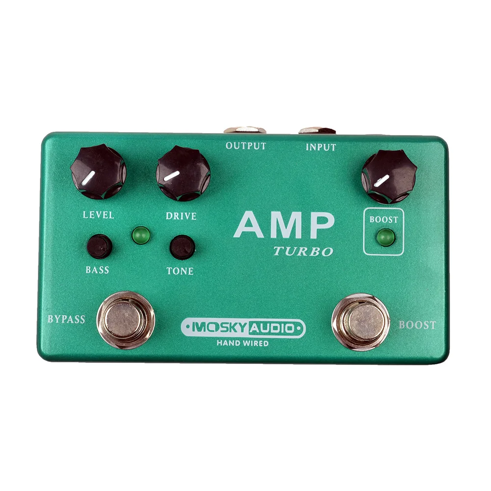 Mosky Amp Turbo мульти-эффекты усилитель гитарная педаль для звукового эффекта овердрайв Boost педаль эффект гитарные аксессуары гитарные части 2 эффекта в 1