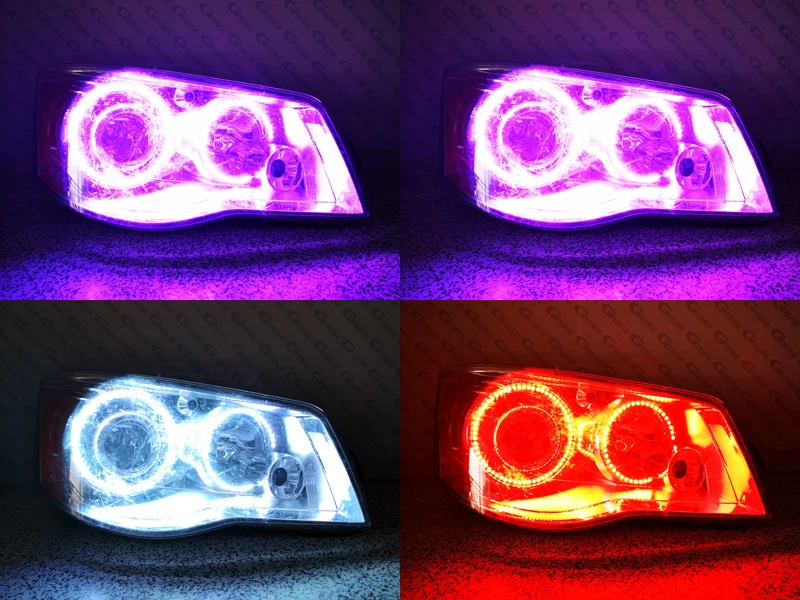 

For Chrysler Town Country 2008-2016 RF remote control Bluetooth APP Multi-Color Ultra bright RGB LED Angel Eyes Halo Ring kit