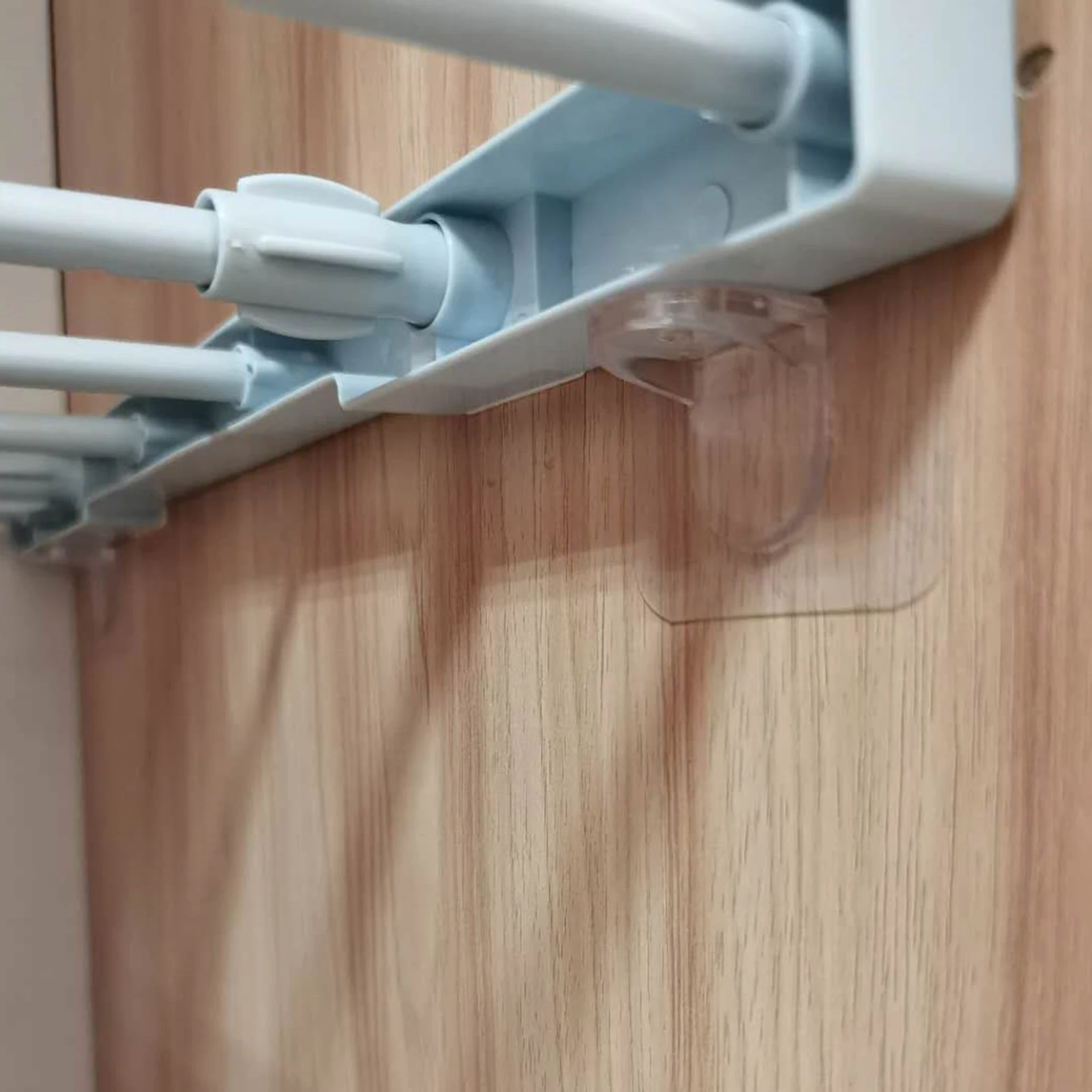 

10Pcs 6x6cm Transparent Strong Self Support Adhesive Pegs Closet Cabinet Door Wall Hangers Hooks for Kitchen Bathroom Office