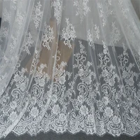 exquisite eyelash lace 150cm white lace fabric wholesale prices wedding dress sexy lingerie diy clothes accessory v2456