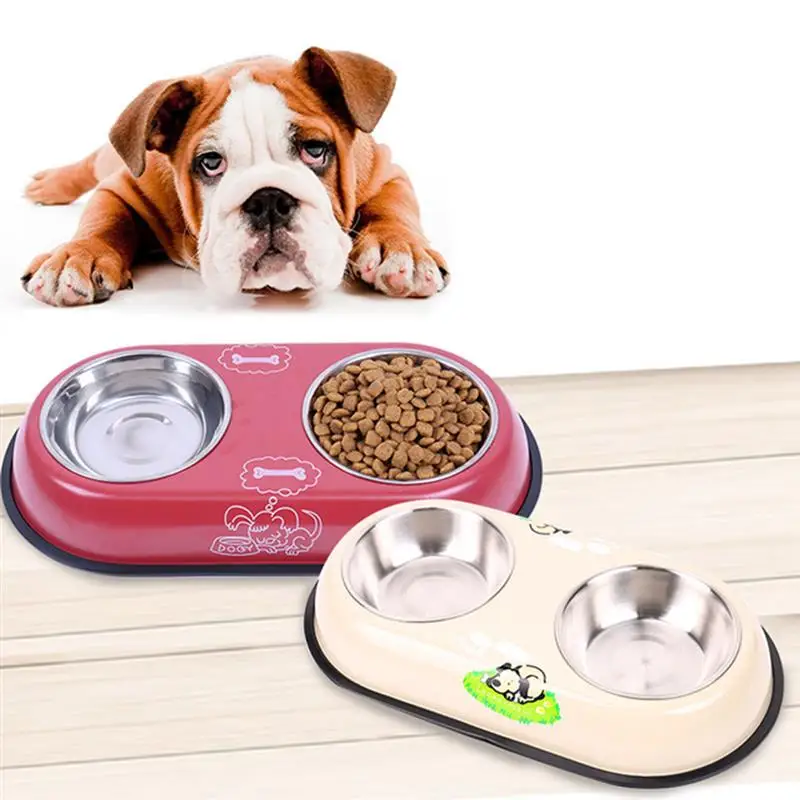

Pet Bowl Antiskid Stainless Steel Pet Feeder Bowl Pet Food Bowl for Dogs Cats