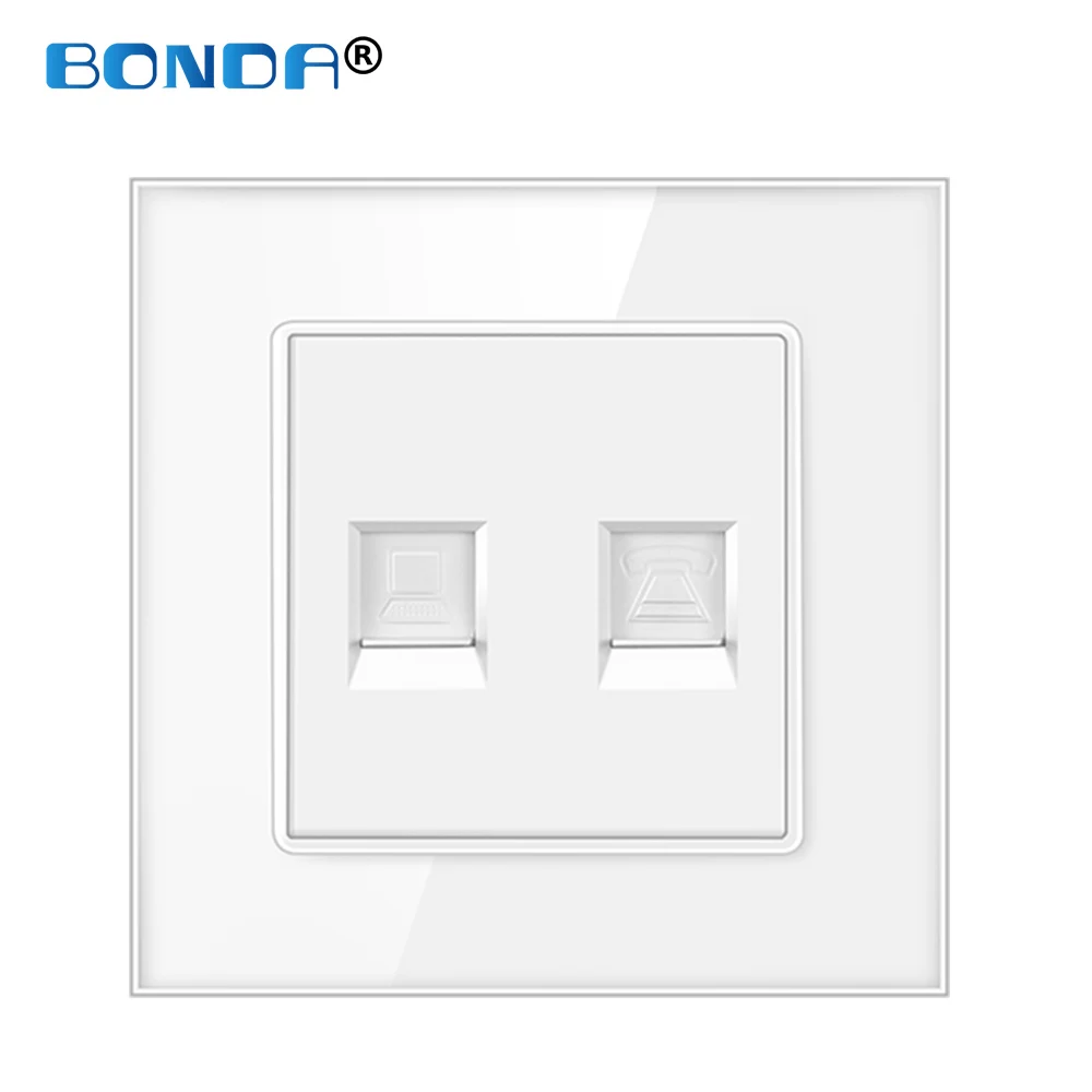 RJ45/RJ11/настенная розетка для телевизора ЕС Стандартный сигнальные выводы