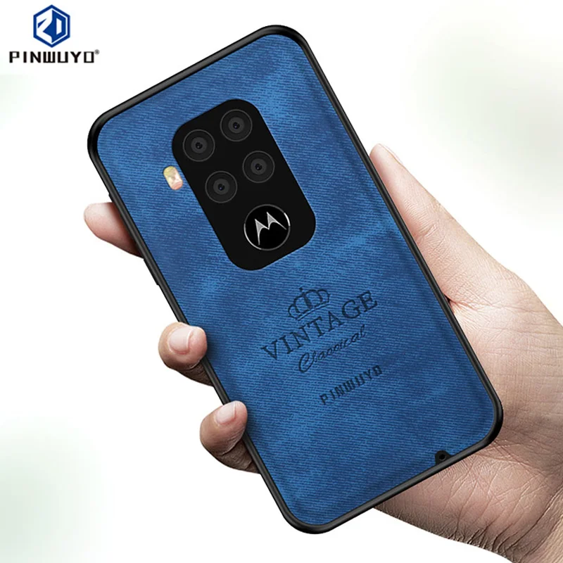 PINWUYO чехол для Motorola Moto One Zoom кожаный тканевый телефона P50 Note PC жесткий MOTO Pro