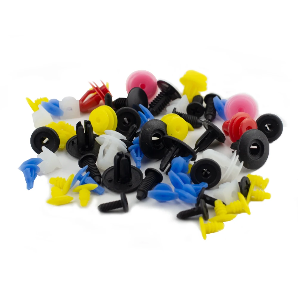 

100 шт., разнообразные клипсы для автомобильного бампера