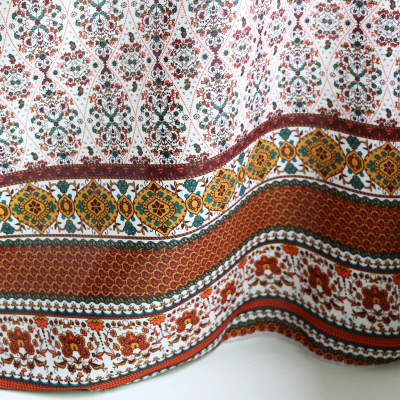 1 м X 5 метр Индия цветочный хлопок креп ткань мягкая вискоза платье tissu|Ткань| |