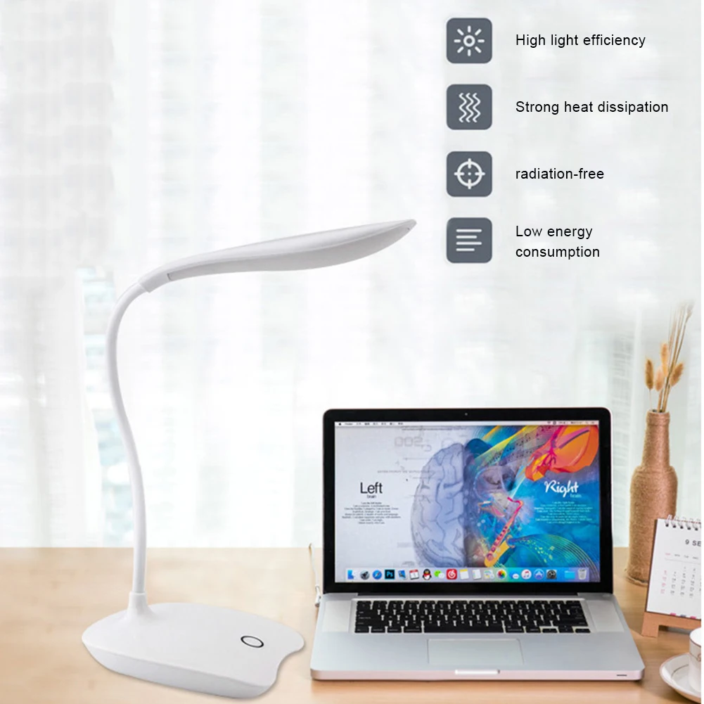 Маленькая Настольная лампа с зарядкой и защитой для глаз портативный светильник