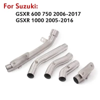 motorcycle exhaust system mid link pipe escape connecting link tube stainless steel slip on for suzuki gsxr600 gsxr750 gsxr1000