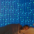 3D светящиеся настенные наклейки со звездами, наклейки со звездами, декор детской комнаты