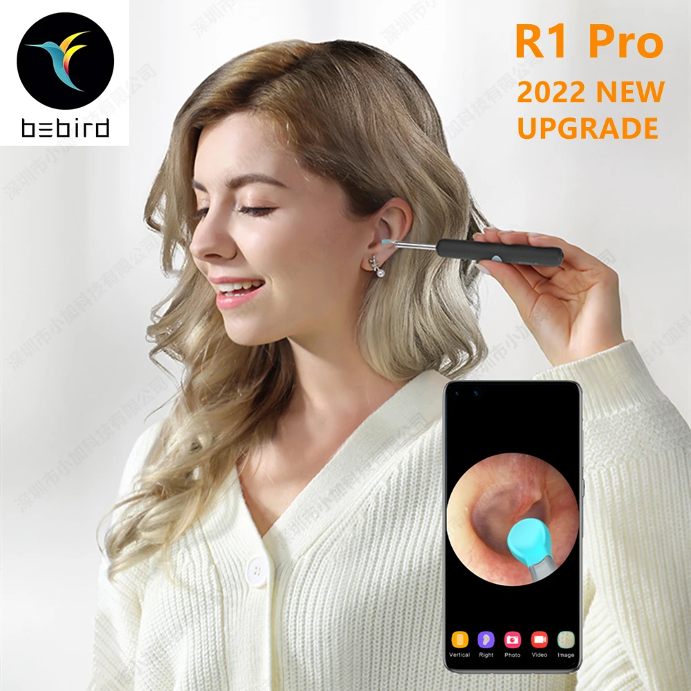 

2022 New Bebird R1 Smart Visual Ear Sticks Endoscope 300W High Precision Earpick Mini Camera Otoscope Health Care Ear Cleaner