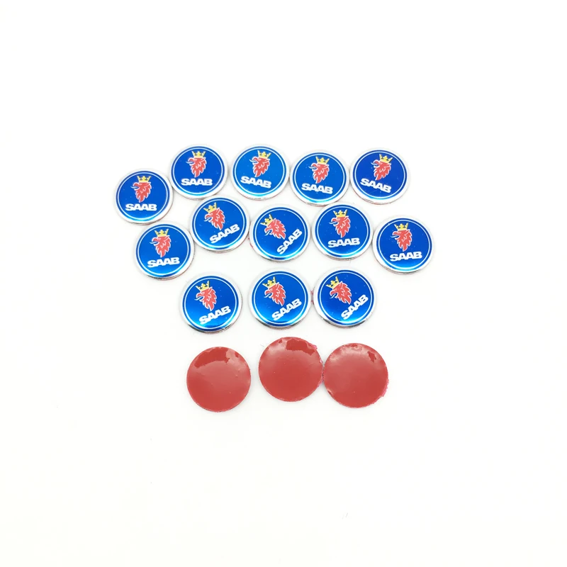 Стикеры для автомобильных ключей 5 шт. 14 мм эмблема с логотипом SAAB 9 3 93 9000