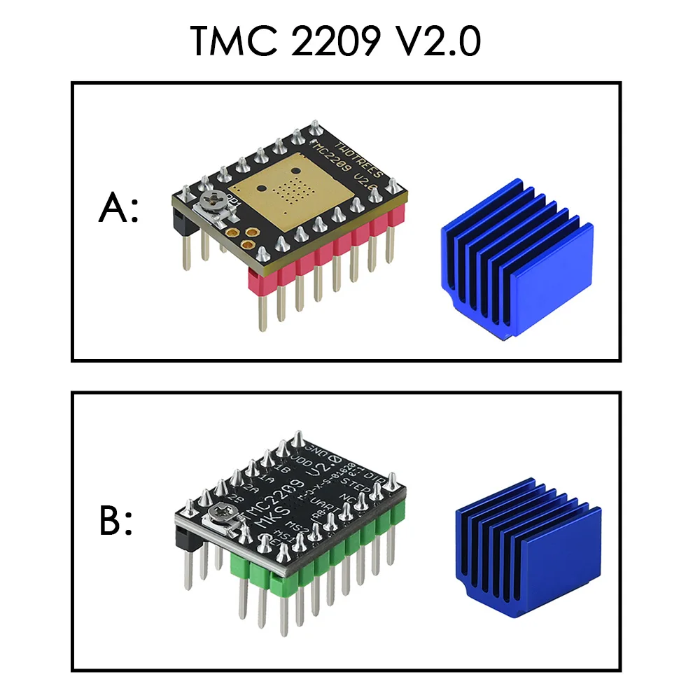 MKS TMC2209 V2.0 TMC2208 шаговый двигатель StepStick 2.5A UART ultra silent для Gen_L Robin Nano SKR V1.3 mini E3 Ender