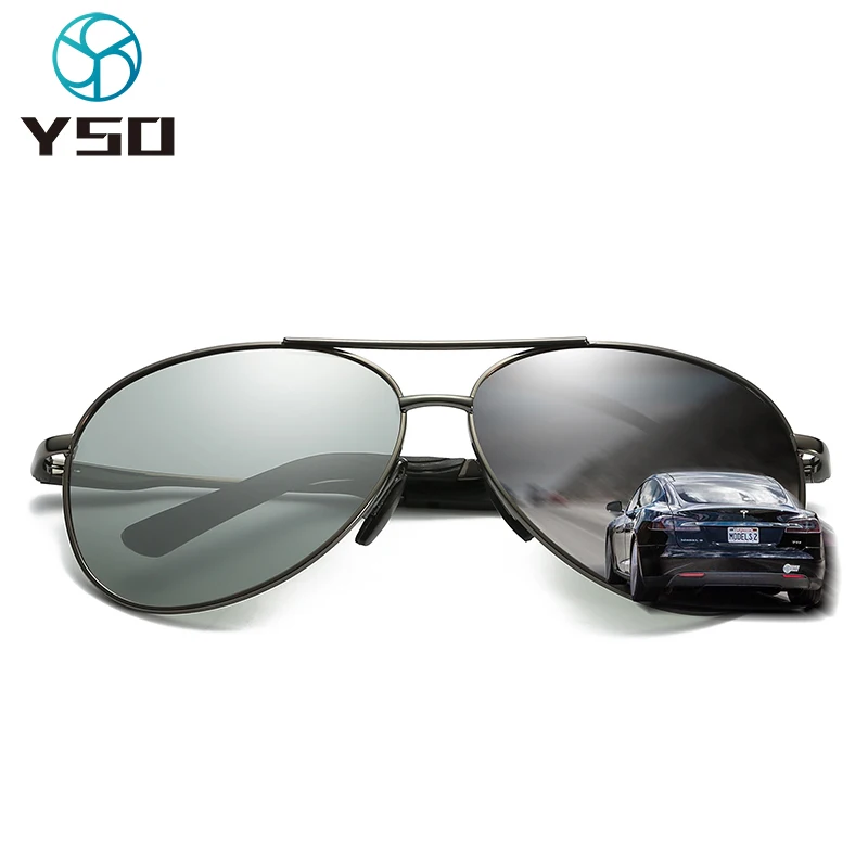 

YSO Fashion Photochromic Sunglasses Men Polarized UV400 Protection Male SunGlasses Car Driving Sun Glasses For Men 8013