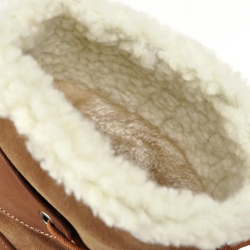 ZALAVOR/Зимние ботильоны на платформе теплая пушистая обувь шнуровке женская из