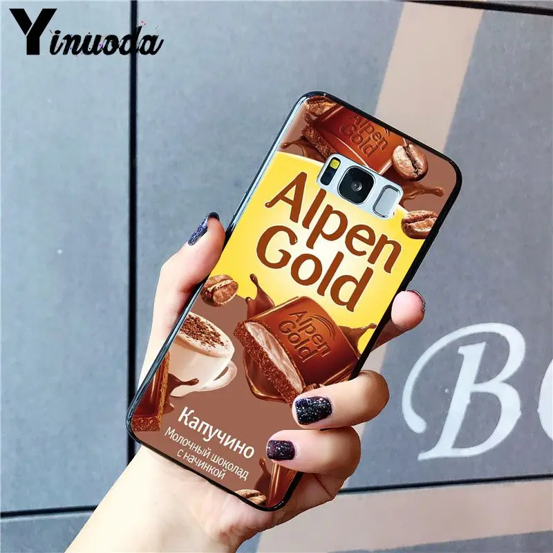 Yinuoda Wonka Bar с золотым билетом Alpen Золотой шоколадный чехол для телефона samsung Galaxy S10 Plus S10E S6 S7 S8 S9 S9Plus S10lite