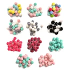 Войлочный мяч украшение-Гирлянда для девочек номер Декор с меховыми помпонами для стене висит кулон для декора стен в детской комнате гирлянда пом скандинавском стиле Дети украшения