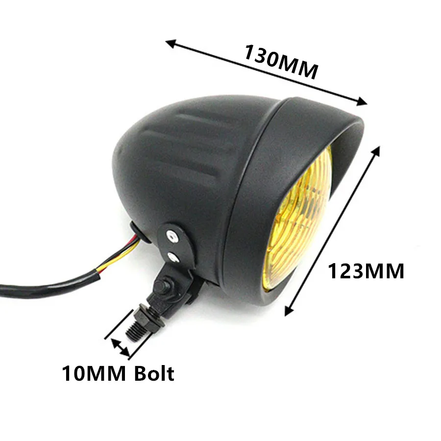 Универсальный Ретро Старый Школьный черный 4 5 дюймовый мотоциклетный налобный