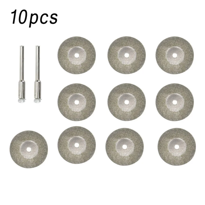 

10pcs Diamond Coated Saw Cut Off Discs Wheel Blades Rotary Tool Set For Grinder