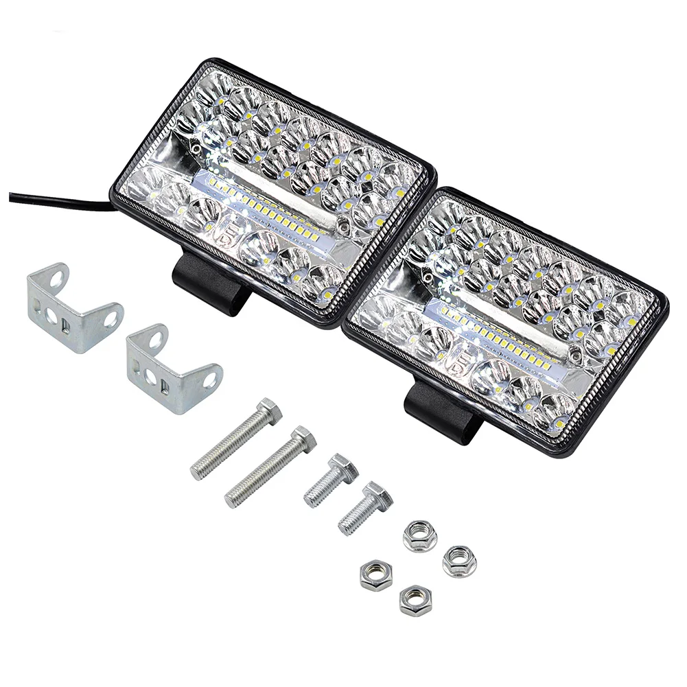 

2Pcs DC12-80V 6500K Work Lights 30W Flood LED Light Bar Waterproof LED Pods For Offroad Truck ATV SUV