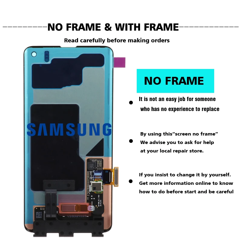 ЖК-дисплей 6 1/6 4 дюймов для Samsung Galaxy S10 SM-G973F G973 Plus G975 SM-G975F сменный сенсорный экран с