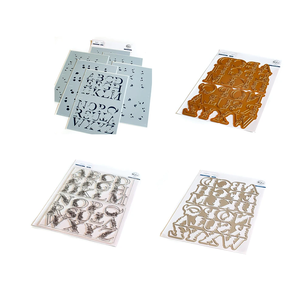 

Studio Inna Alpha metal cutting stamp mold hot stamping scrapbook diary decoration embossing template Diy handmade new 2021