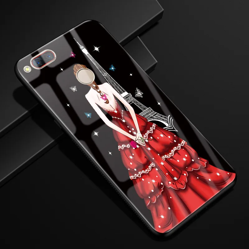 30 For ZTE Z17 mini Case 5.2'' Glass Hard Back Cases For ZTE NUBIA Z17 mini Case Tempered Glass Cover Z17mini Z 17 NX569H NX569j - Цвет: 30