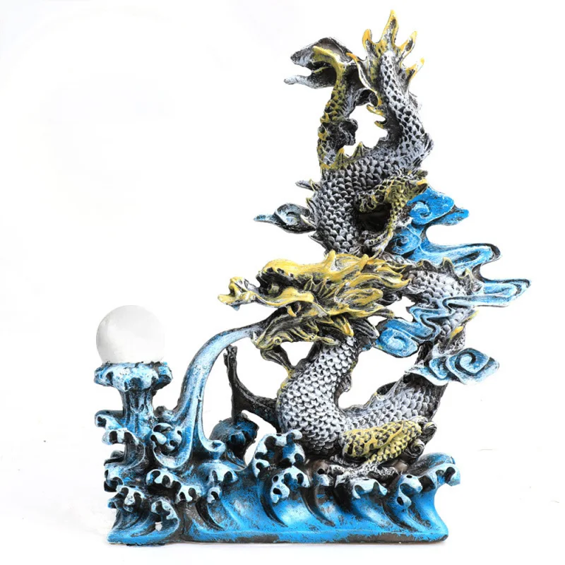 

1PC Fish Tank Decoration Simulation Resin Dragon Shaped Ornaments DIY Aquarium Landscaping Supplies