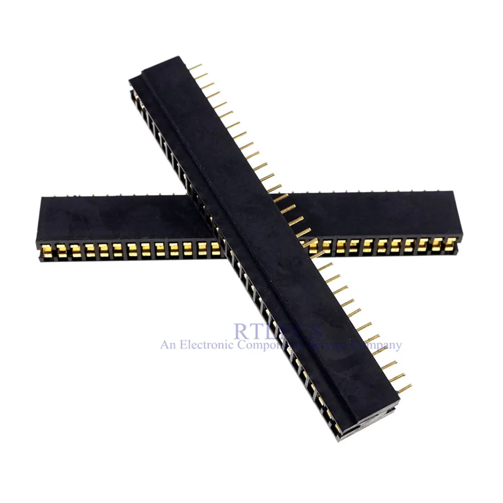 5 шт. тестовая розетка для сгорания шаг 2 54 мм позолоченный Однорядный 30